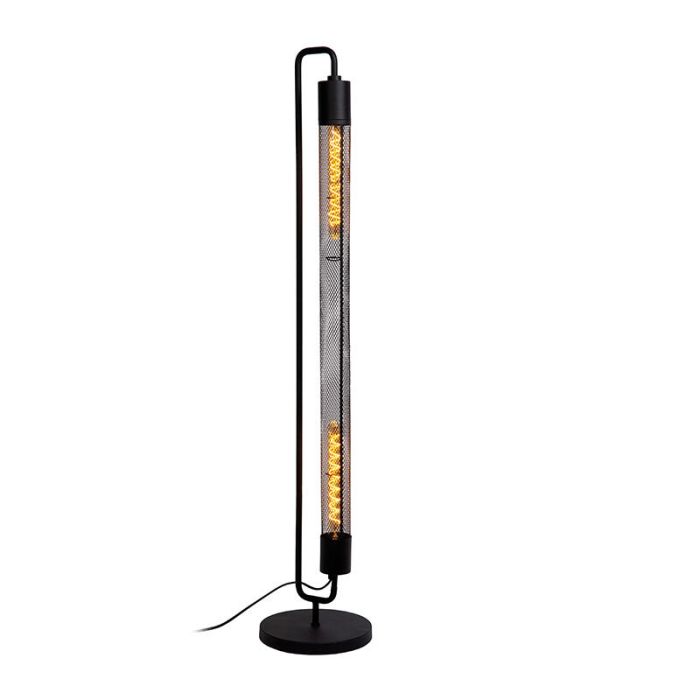 Lampada da terra moderna nera, Calixt, con interruttore