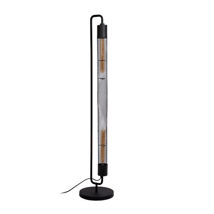 Lampada da terra moderna nera, Calixt, con interruttore