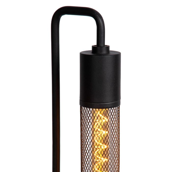 Lampada da terra moderna nera, Calixt, con interruttore