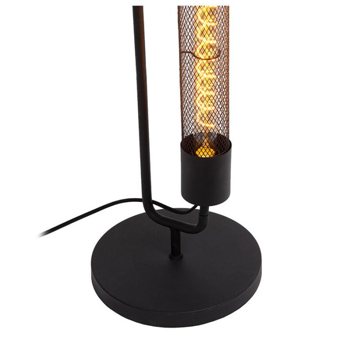 Lampada da terra moderna nera, Calixt, con interruttore