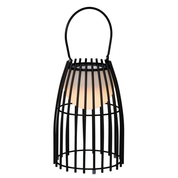 Lampada da tavolo da esterno retrò nera, Fjara, 0,3W, 2700K LED, IP44, controllo touch