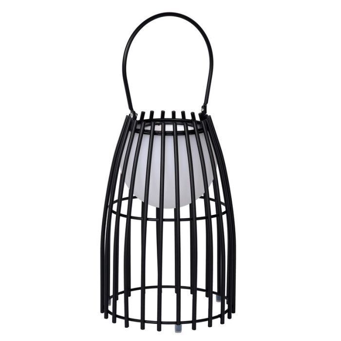 Lampada da tavolo da esterno retrò nera, Fjara, 0,3W, 2700K LED, IP44, controllo touch