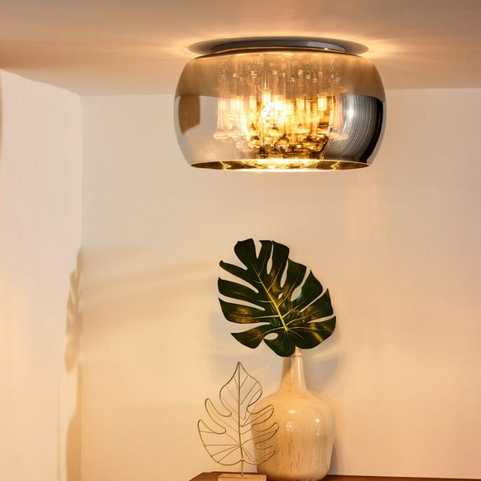 Plafoniera moderna cromata, Pearl