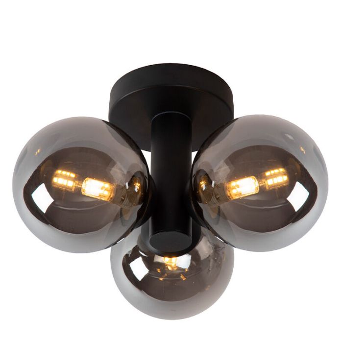Lampada da soffitto da bagno moderna nera, Trudy, IP44