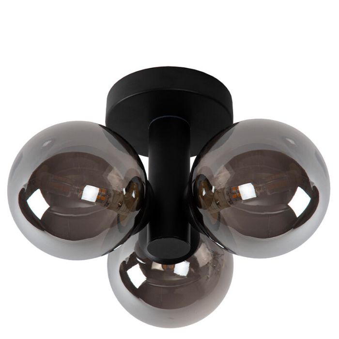 Lampada da soffitto da bagno moderna nera, Trudy, IP44