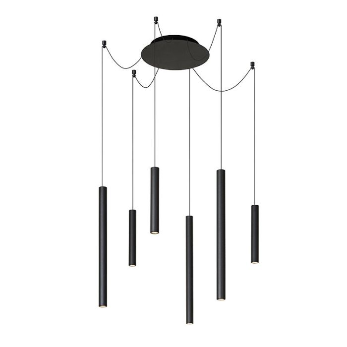Lampada a sospensione moderna nera, Lorenz, 4W, 3000K LED