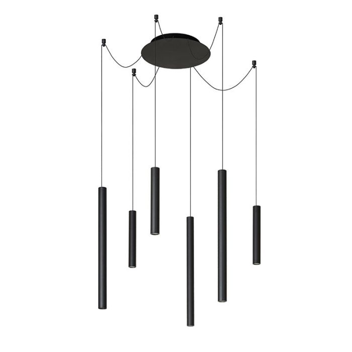 Lampada a sospensione moderna nera, Lorenz, 4W, 3000K LED