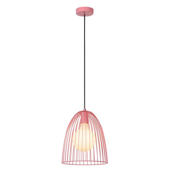 Lampada a sospensione per bambini rosa metallo, Macarons