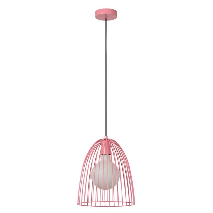Lampada a sospensione per bambini rosa metallo, Macarons