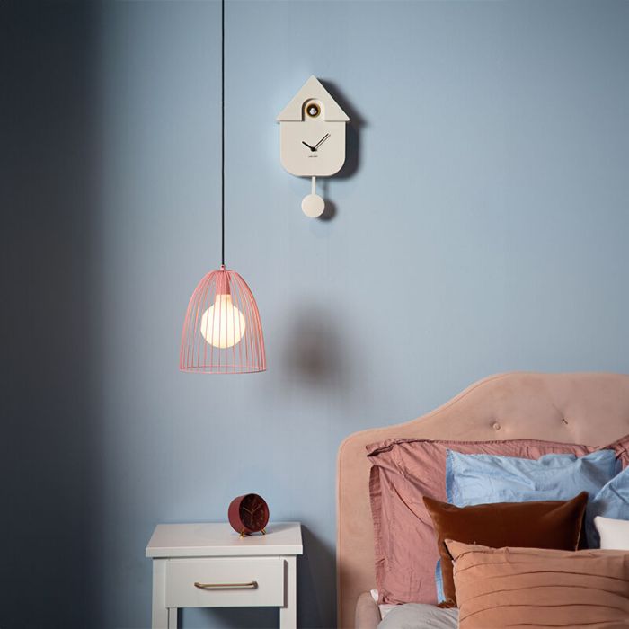 Lampada a sospensione per bambini rosa metallo, Macarons