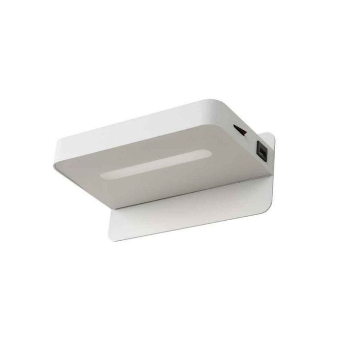 Applique da parete moderna bianca, Atkin, 5W, 2700K LED, con interruttore