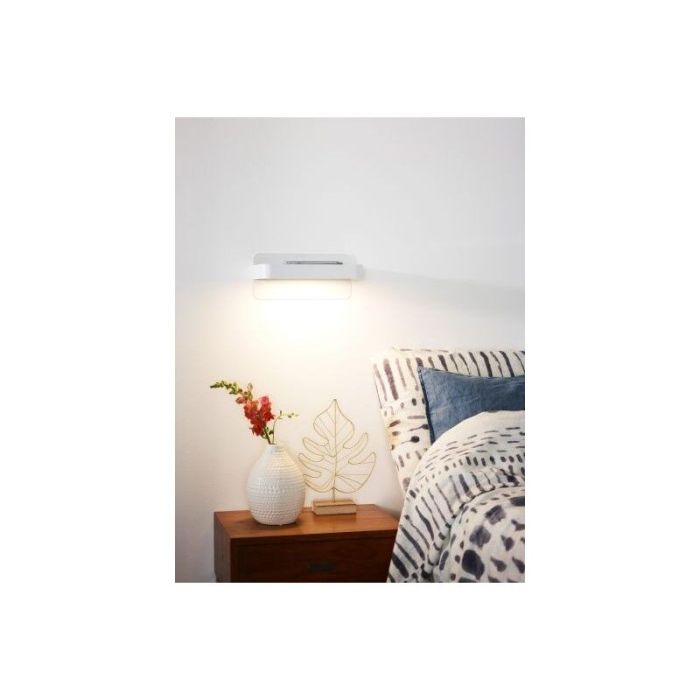 Applique da parete moderna bianca, Atkin, 5W, 2700K LED, con interruttore