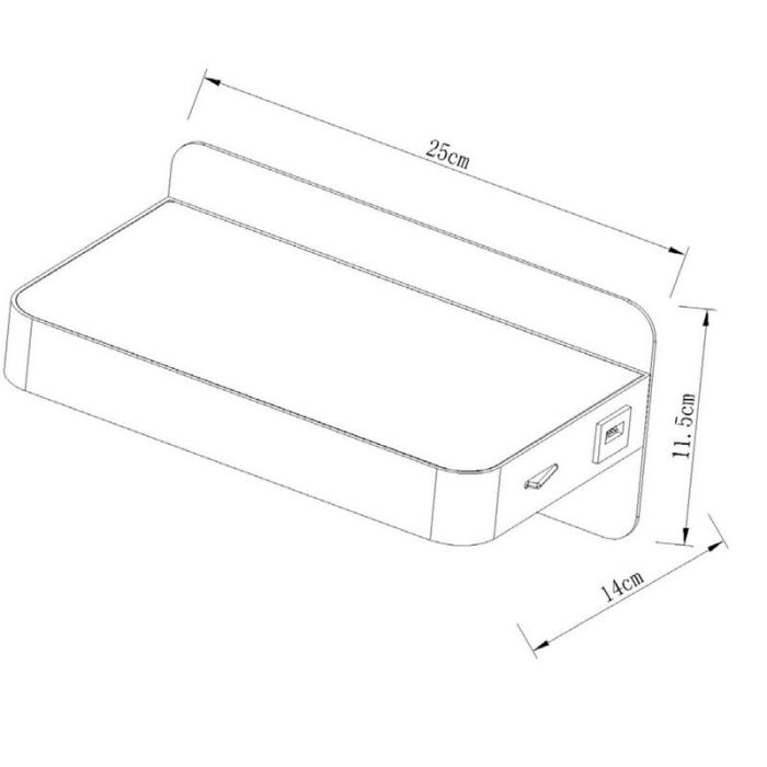 Applique da parete moderna bianca, Atkin, 5W, 2700K LED, con interruttore