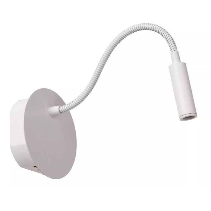 Lampada per camera da letto moderna bianca, Jolijn, 2W, 3000K LED, con interruttore