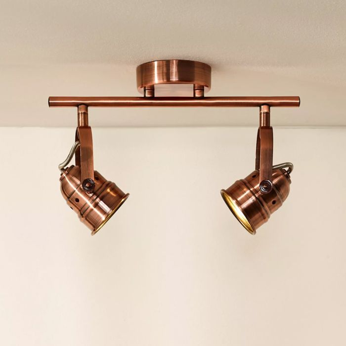 Faretto da soffitto rustico in rame, Cigal