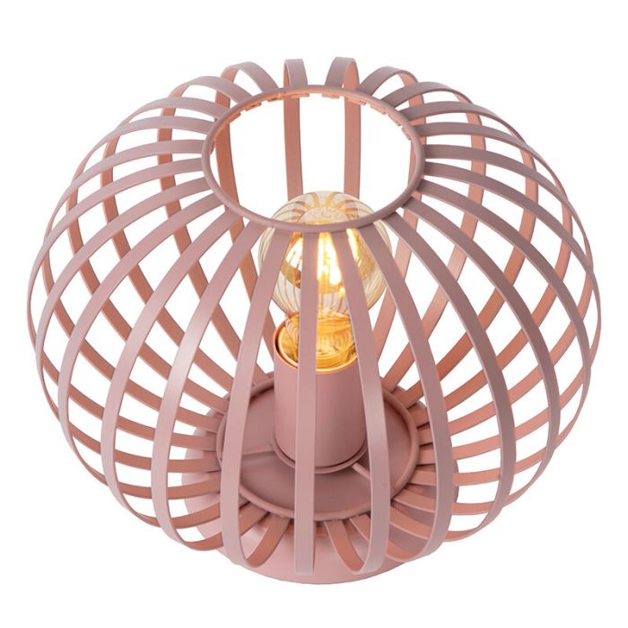 Lampada da tavolo moderna rosa, Merlina, con interruttore