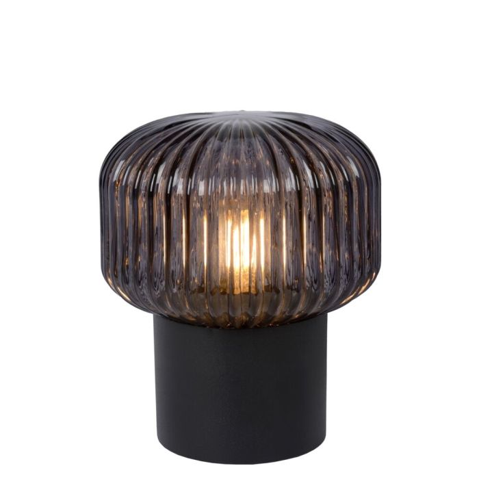 Lampada da tavolo retrò grigia, Jany, con interruttore
