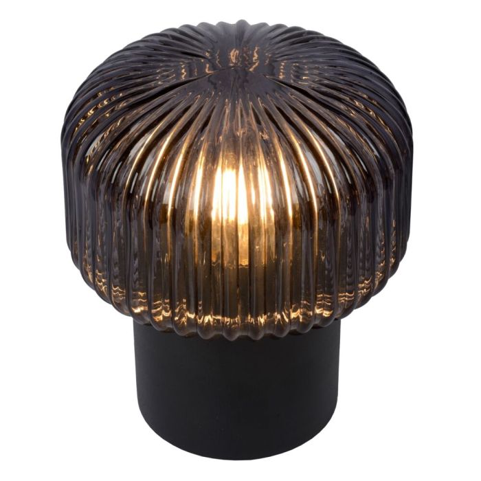 Lampada da tavolo retrò grigia, Jany, con interruttore