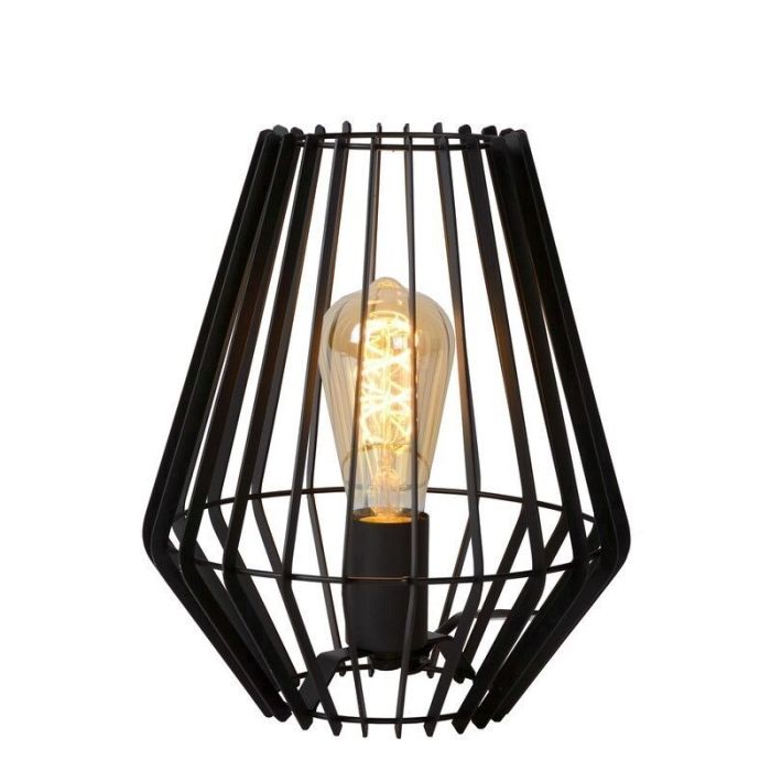 Lampada da tavolo moderna nera, Reda, con interruttore