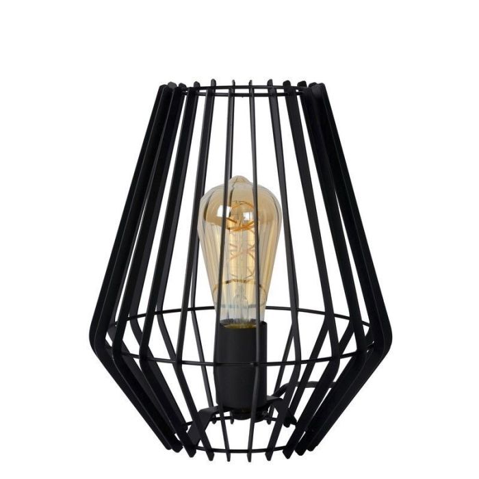 Lampada da tavolo moderna nera, Reda, con interruttore
