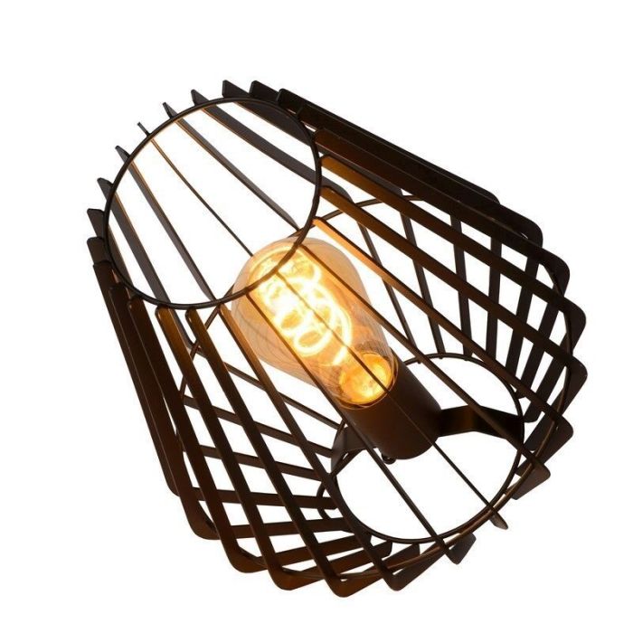 Lampada da tavolo moderna nera, Reda, con interruttore