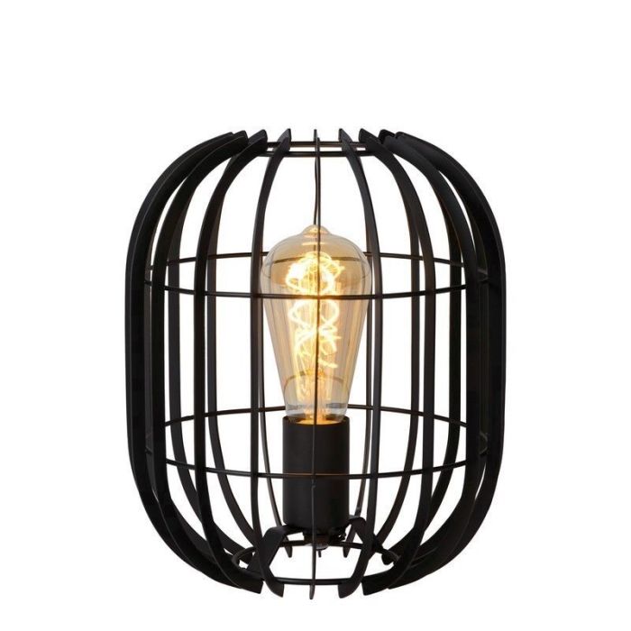 Lampada da tavolo moderna nera, Reda, con interruttore