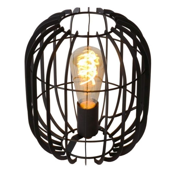 Lampada da tavolo moderna nera, Reda, con interruttore