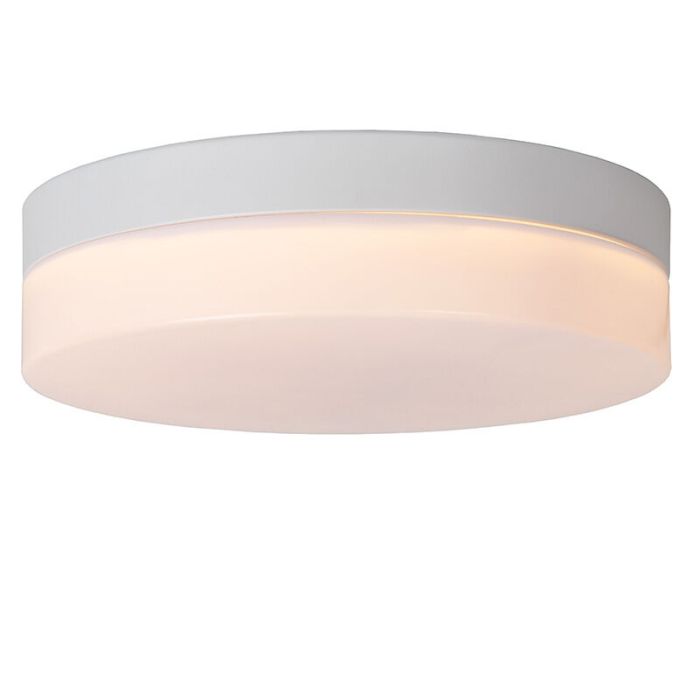 Lampada da soffitto da bagno bianca in plastica, Biskit, 12W, 2700K LED, IP44