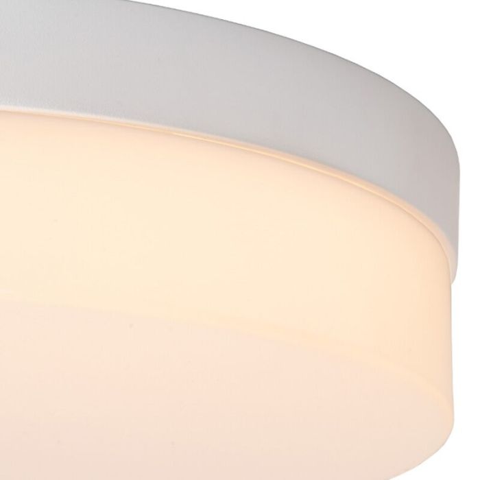 Lampada da soffitto da bagno bianca in plastica, Biskit, 12W, 2700K LED, IP44