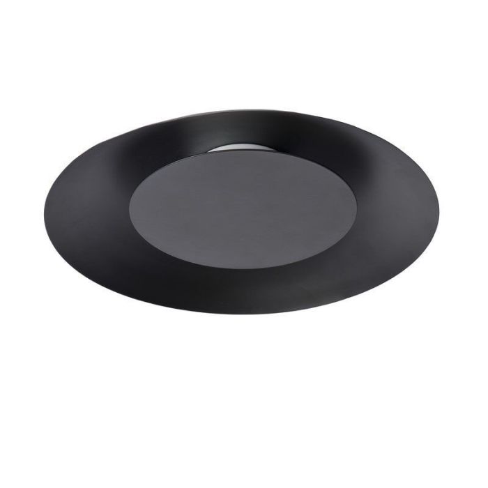 Plafoniera moderna nera, Foskal, 12W, 2700K LED