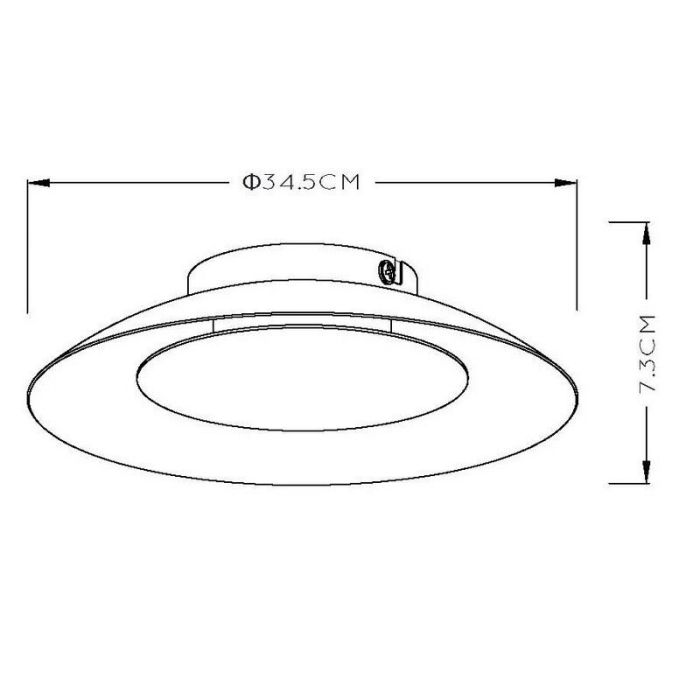 Plafoniera moderna nera, Foskal, 12W, 2700K LED