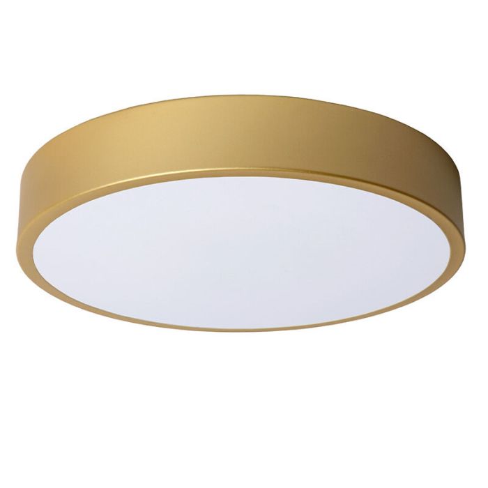 Plafoniera moderna dorata, Unar, 18W, 2700K LED, dimmer in 3 fasi
