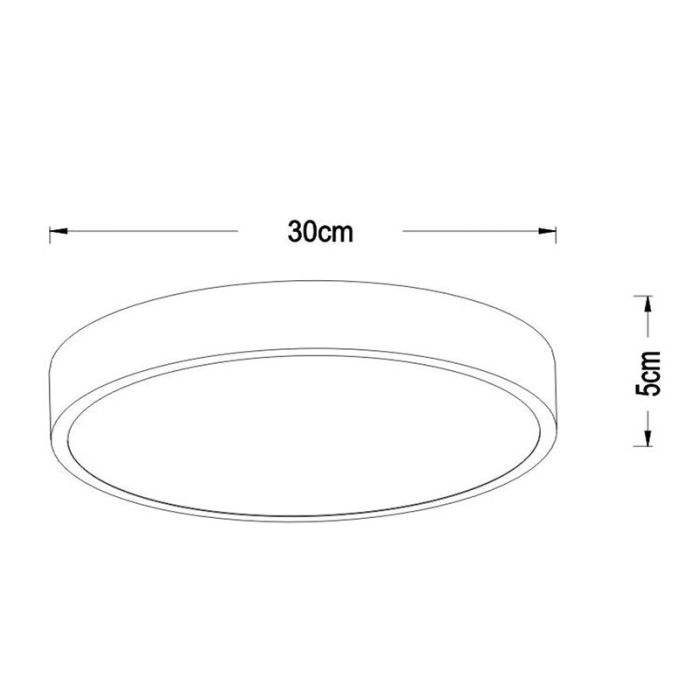 Plafoniera moderna dorata, Unar, 18W, 2700K LED, dimmer in 3 fasi