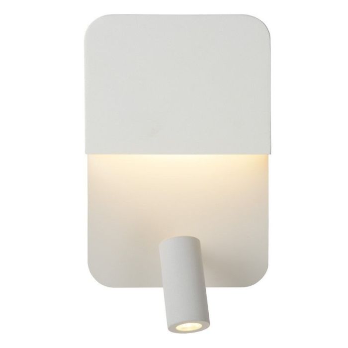 Applique da parete moderna bianca, Boxer, 5W, 3000K LED, con interruttore