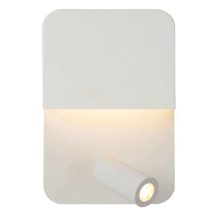 Applique da parete moderna bianca, Boxer, 5W, 3000K LED, con interruttore