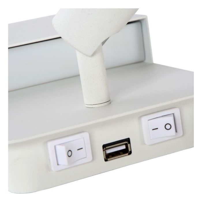 Applique da parete moderna bianca, Boxer, 5W, 3000K LED, con interruttore