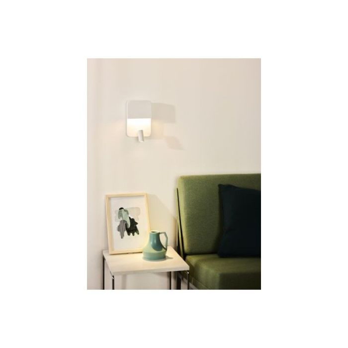 Applique da parete moderna bianca, Boxer, 5W, 3000K LED, con interruttore