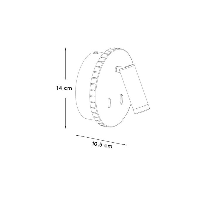 Applique da parete moderna bianca, Bentjer, 6W, 3000K LED, con interruttore