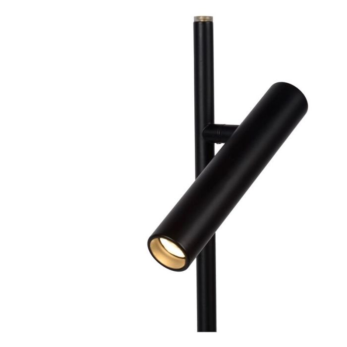 Piantana da lettura da terra moderna nera, Philon, 4,5W, 3000K LED, controllo touch