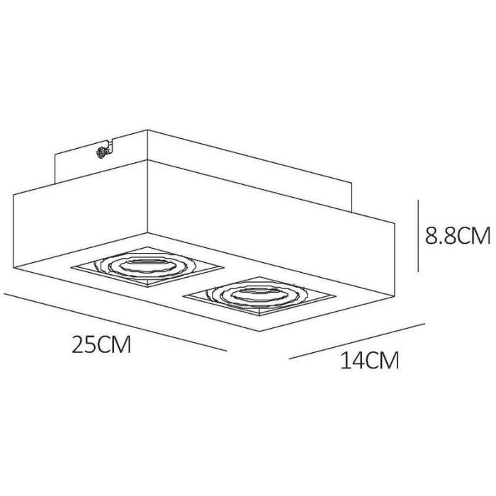 Faretto da soffitto moderno nero, Xirax