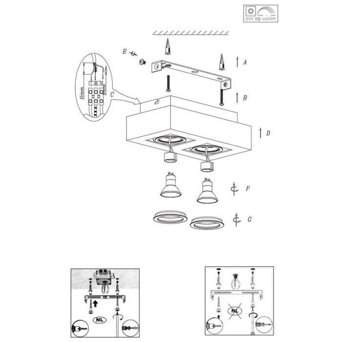 Faretto da soffitto moderno nero, Xirax