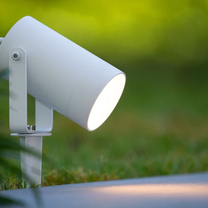 Faretto da giardino moderno bianco, Taylor, IP44