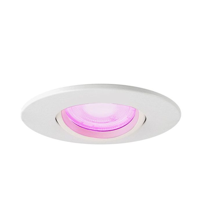 Faretto da incasso intelligente bianco moderno, Jill, IP65, 4,5W, RGBW
