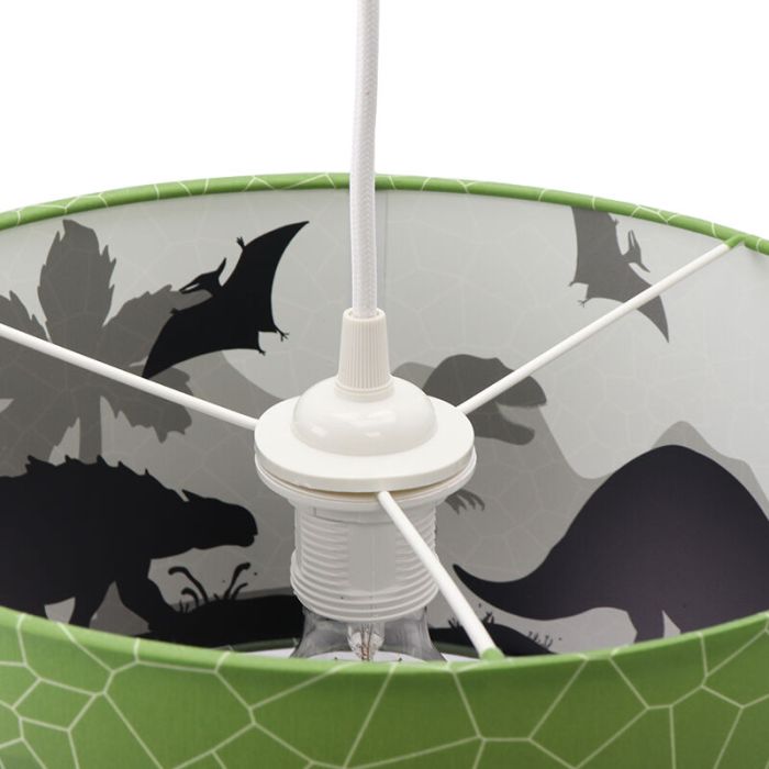 Lampada a sospensione per bambini verde moderna, Dino