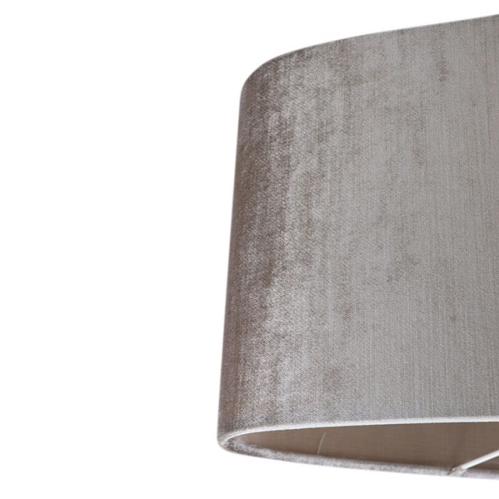 50 cm paralume in velluto grigio ovale, Rody
