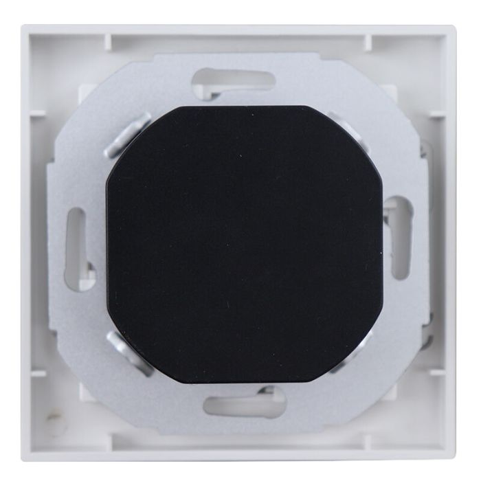 Dimmer LED, 0,5 - 200W, con cornice di copertura bianca e piastra centrale