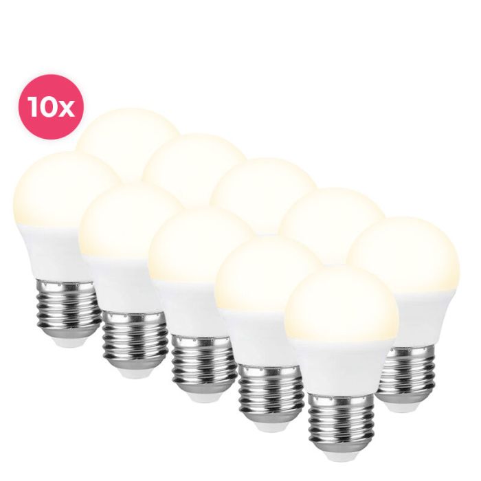 Confezione da 10 Horan E27 Lampada a sfera LED bianco caldo, 4w