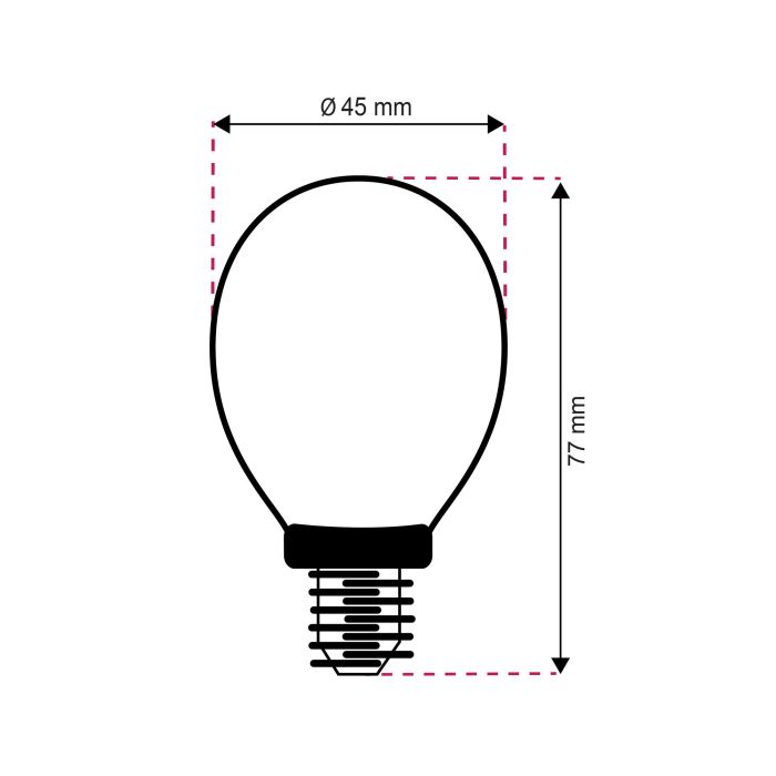 Lampada a sfera LED E14 Lasco, 3w, bianco caldo