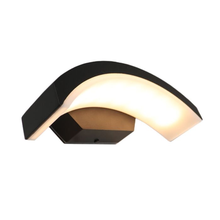 Lampada da esterno nera moderna, Annemay, 6W, 3000K LED, IP54