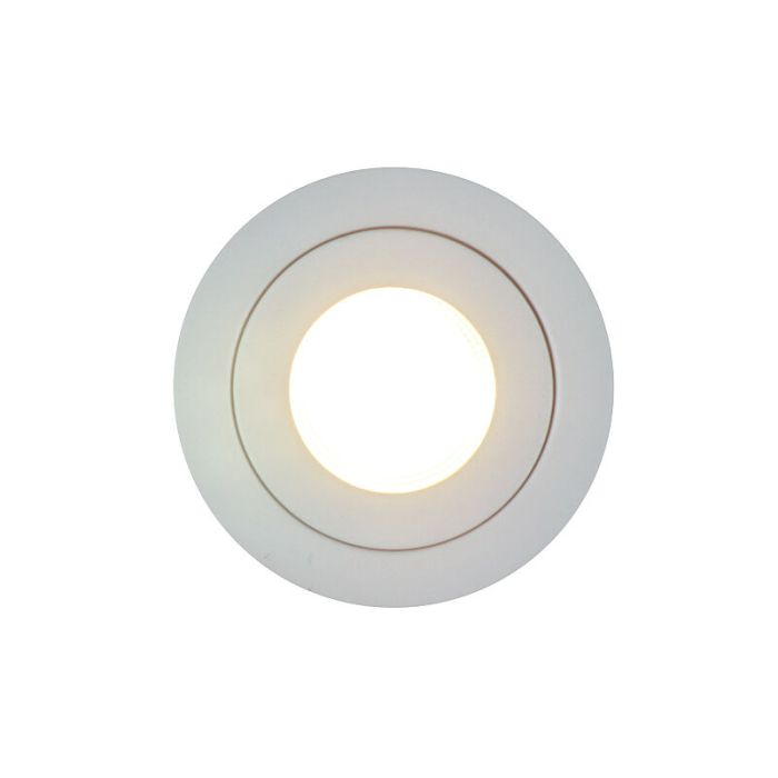 Faretto da incasso per bagno bianco in alluminio, Dorx, IP44
